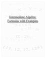 Thumbnail Intermediate Algebra Formulas with Examples Thumbnail Intermediate Algebra Formulas with Examples